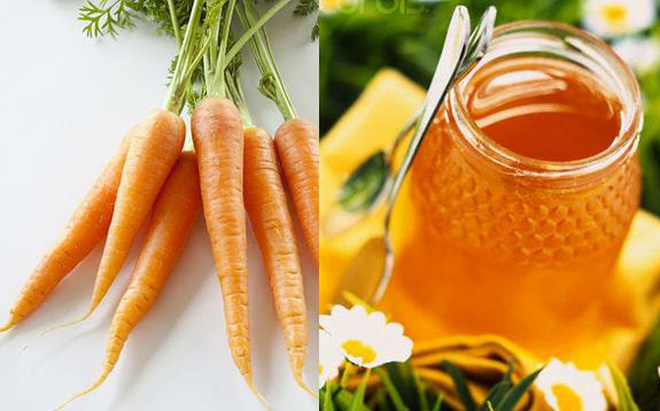 Mặt nạ cà rốt + mật ong cho da sáng khỏe