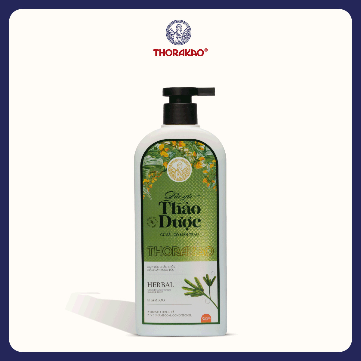 Dầu gội Thảo Dược Củ Sả Cỏ Mần Trầu Thorakao 500ml - NEW