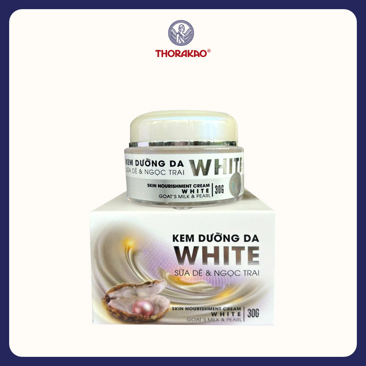 Kem dưỡng da White Sữa Dê & Ngọc Trai 30g