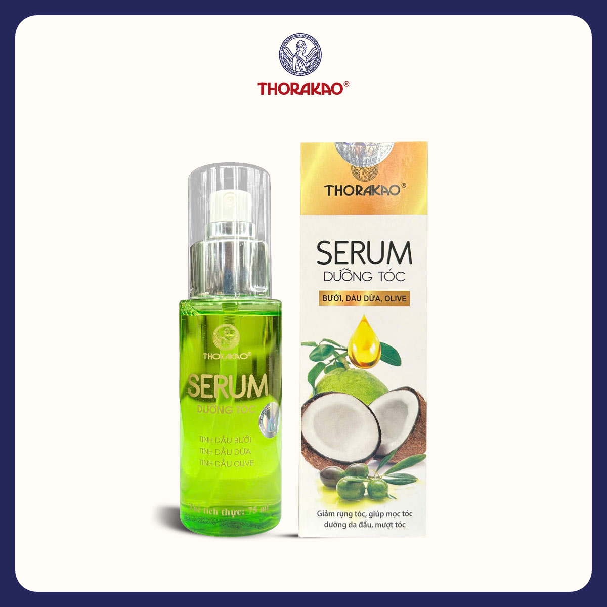 Serum Tóc Bưởi Dừa Olive 75ml
