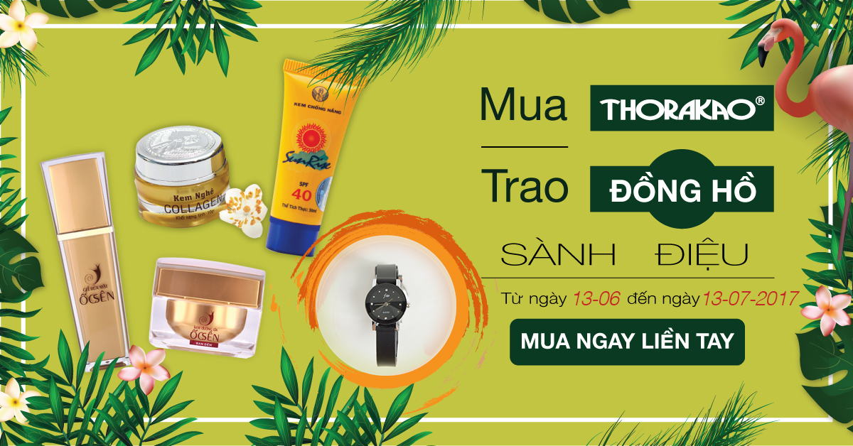 Mỹ phẩm Thorakao khuyến mãi