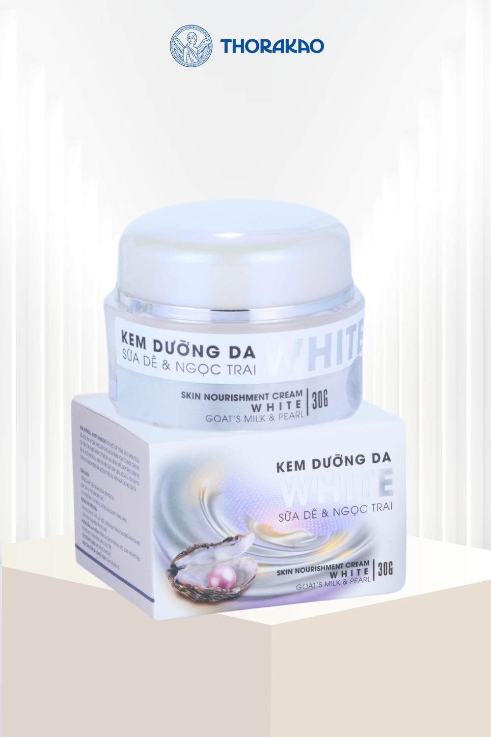 Kem dưỡng da White Sữa Dê & Ngọc Trai 30g