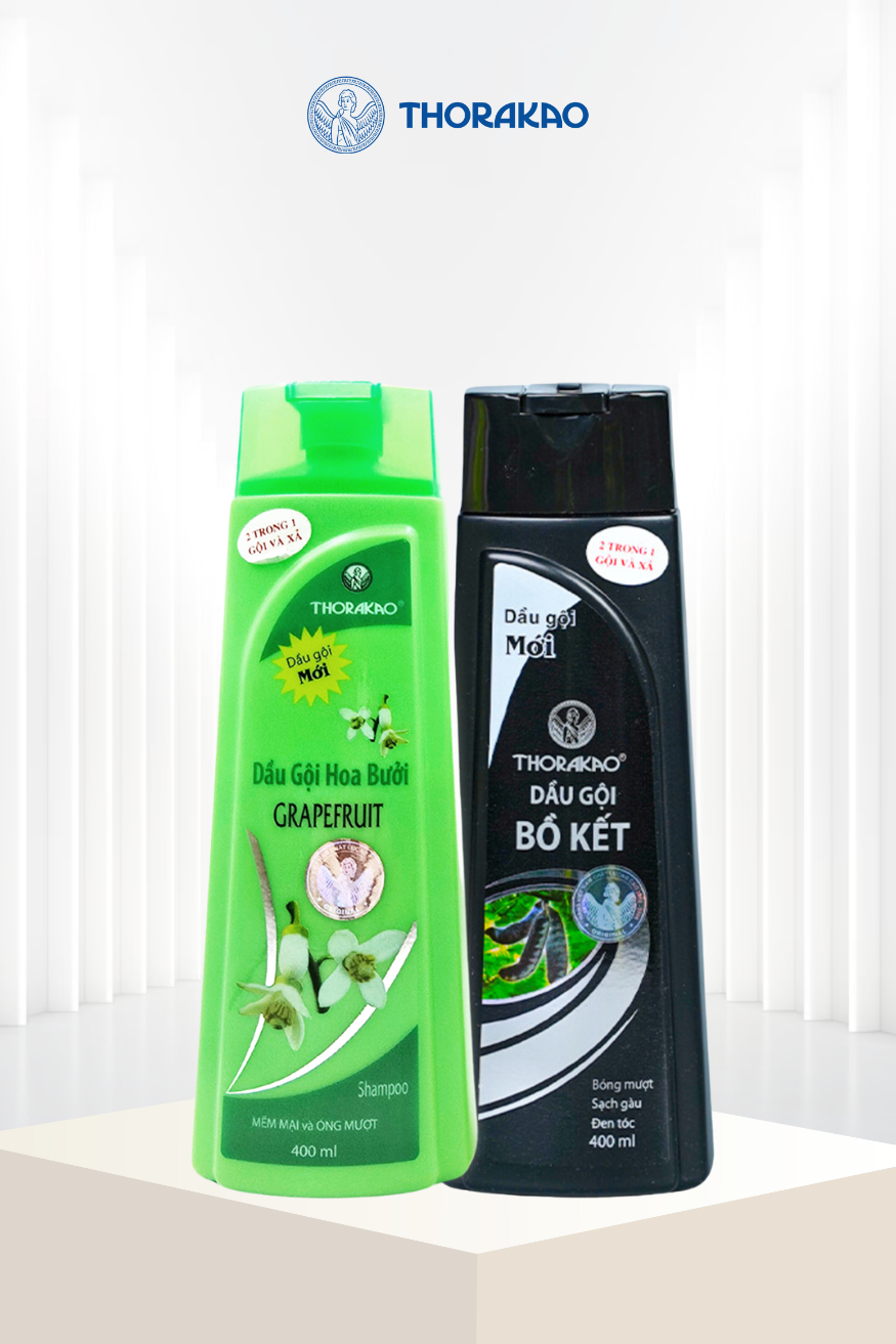 Combo Gội Xả 2in1 Hoa Bưởi + Bồ Kết 400ml