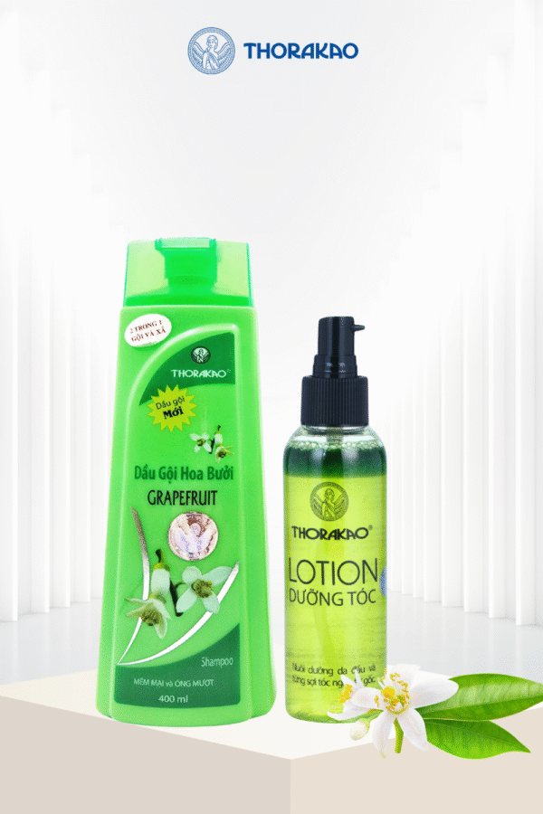 Combo Dầu Gội Xả Hoa Bưởi + Lotion Bưởi Thorakao 150ml