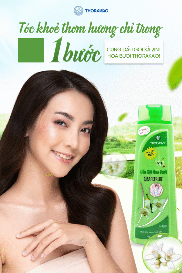 Dầu Gội xả 2in1 Hoa Bưởi  400ml - Hình ảnh 2
