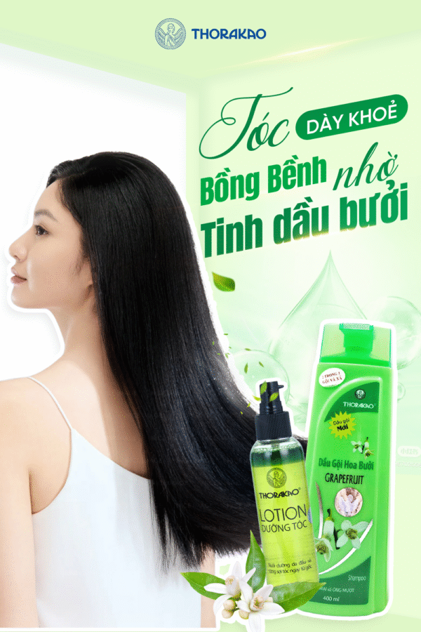 Combo Dầu Gội Xả Hoa Bưởi + Lotion Bưởi Thorakao 150ml - Hình ảnh 2
