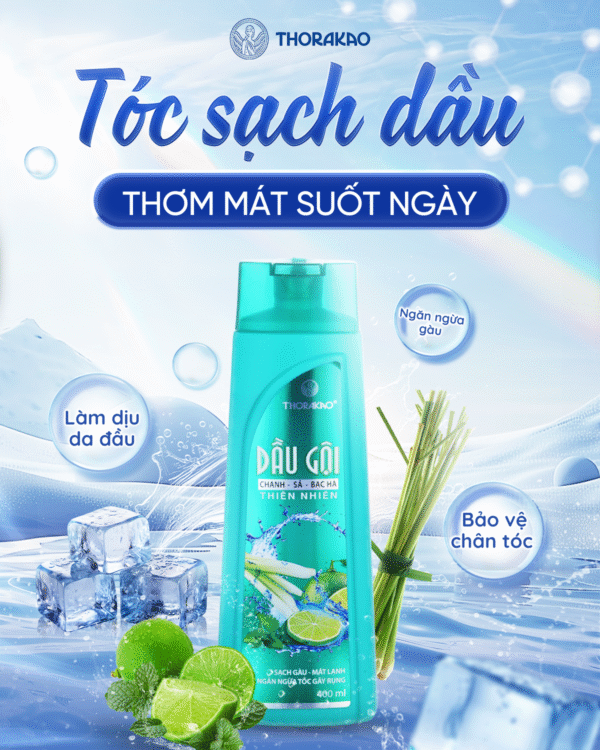 Dầu Gội Chanh Sả Bạc Hà 400ml - Hình ảnh 3