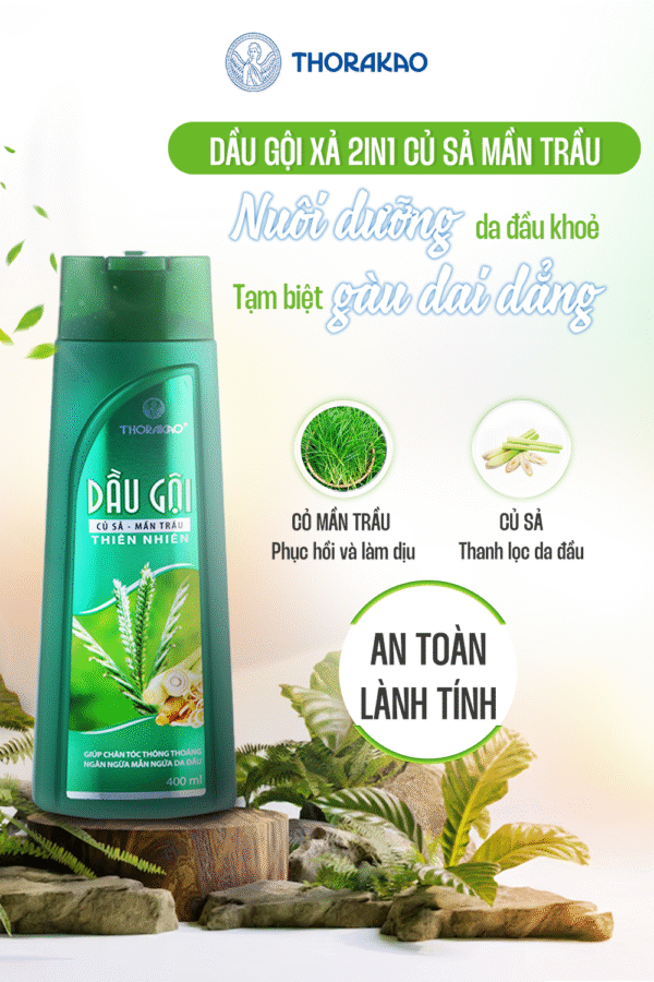 Dầu Gội Củ Sả Mần Trầu 400ml - Hình ảnh 4