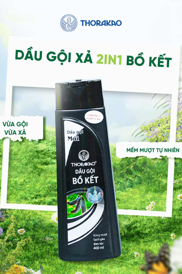 Dầu Gội xả 2in1 Bồ Kết 400ml - Hình ảnh 3