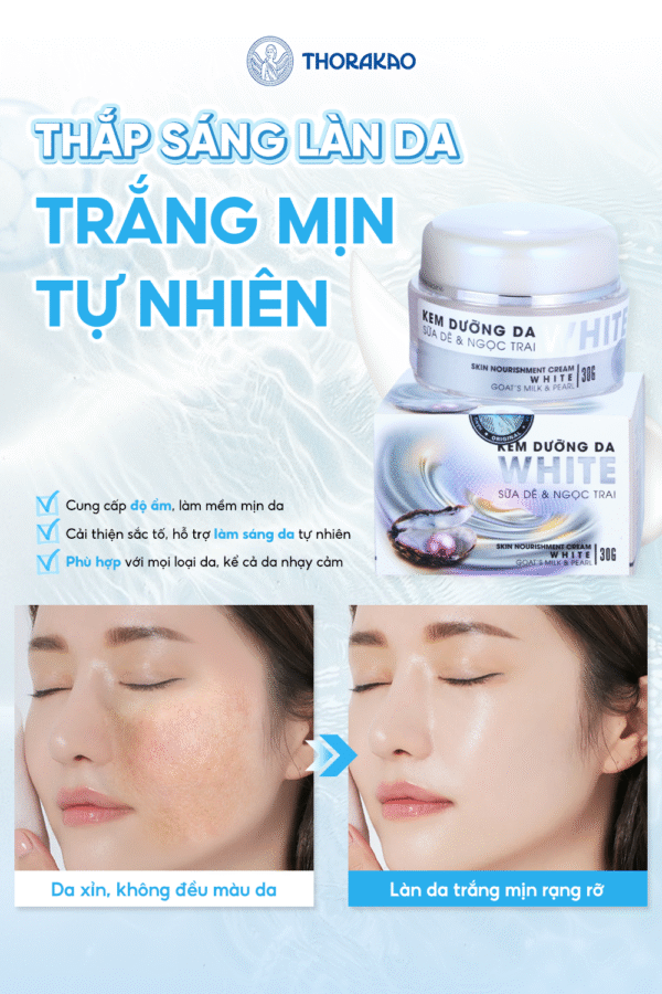 Kem dưỡng da White Sữa Dê & Ngọc Trai 30g - Hình ảnh 2