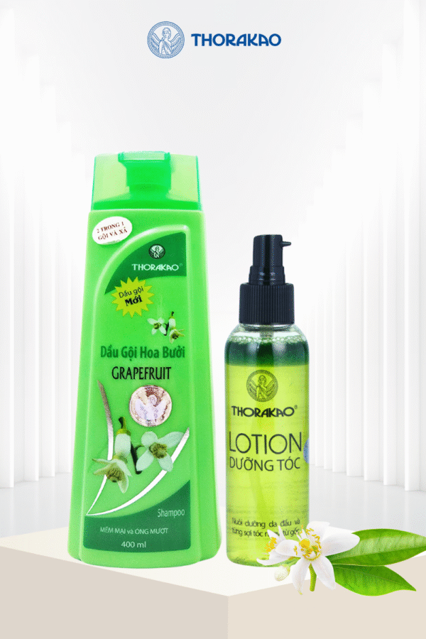Combo Dầu Gội Xả Hoa Bưởi + Lotion Bưởi Thorakao 150ml