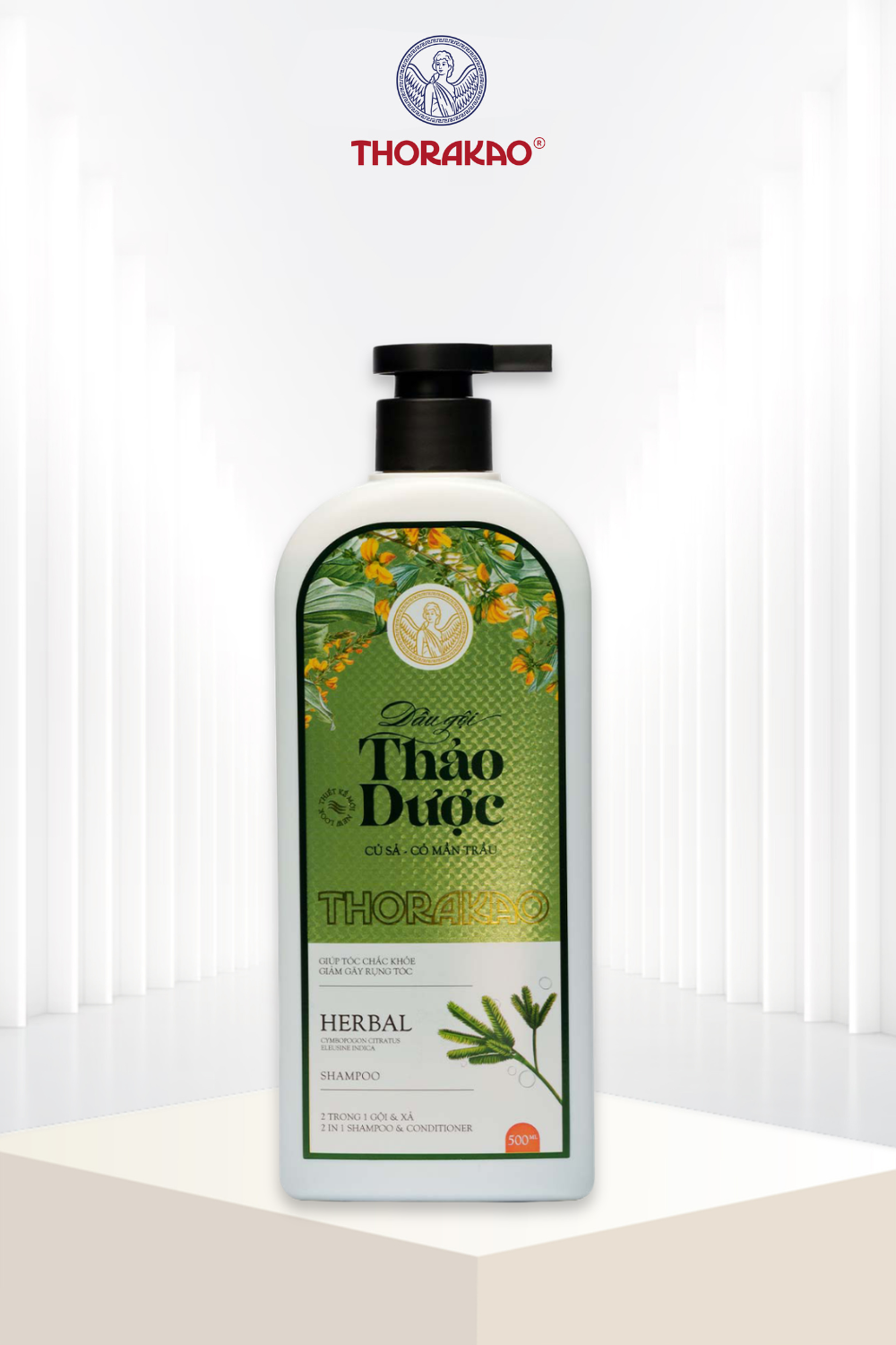 Dầu gội Thảo Dược Củ Sả Cỏ Mần Trầu Thorakao 500ml - NEW